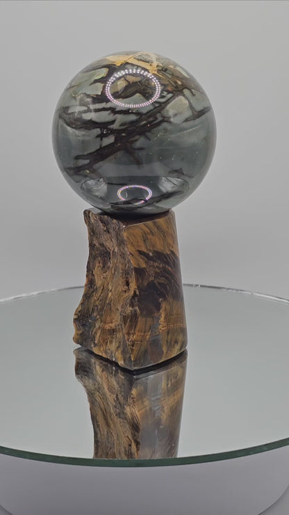 Sphere Stand - Tiger's Eye