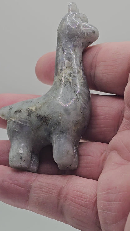Llama carving - Labradorite
