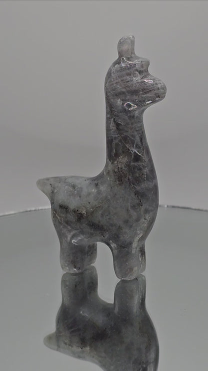 Llama carving - Labradorite